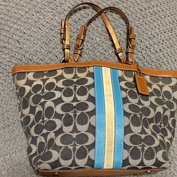 Vintage Coach 2004 Denim Tote - Picture 2 of 7